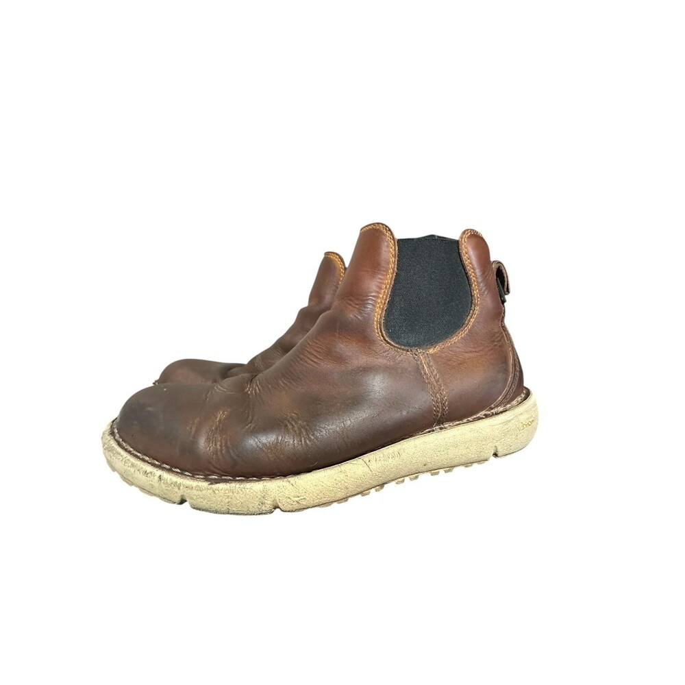 Danner Tramline Chelsea Boots Brown Leather Slip On Soft Toe Sz 10.5 Men Goretex